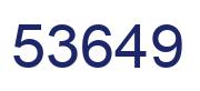 Number 53649 blue image