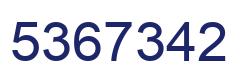 Number 5367342 blue image