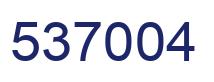 Number 537004 blue image