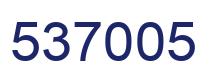 Number 537005 blue image
