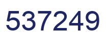 Number 537249 blue image