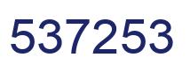 Number 537253 blue image