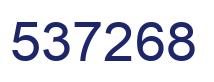 Number 537268 blue image