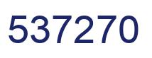 Number 537270 blue image