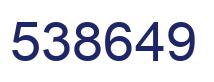 Number 538649 blue image