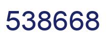 Number 538668 blue image