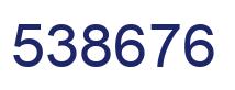 Number 538676 blue image