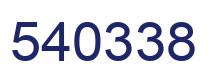 Number 540338 blue image