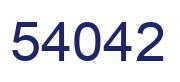 Número 54042 imagen azul