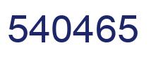 Number 540465 blue image