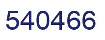 Number 540466 blue image