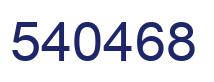 Number 540468 blue image
