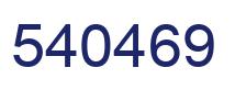 Number 540469 blue image