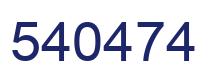 Number 540474 blue image