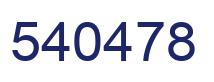 Number 540478 blue image