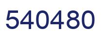 Number 540480 blue image