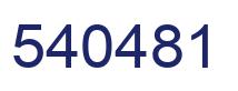 Number 540481 blue image