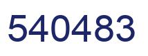 Number 540483 blue image