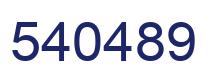 Number 540489 blue image