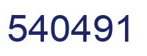 Number 540491 blue image