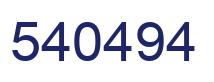 Number 540494 blue image