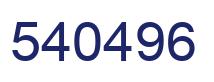 Number 540496 blue image