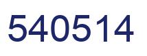 Number 540514 blue image