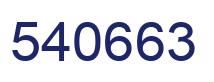 Number 540663 blue image