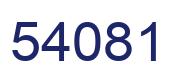 Number 54081 blue image