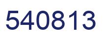 Number 540813 blue image