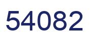 Number 54082 blue image
