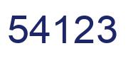 Number 54123 blue image