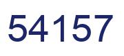 Number 54157 blue image
