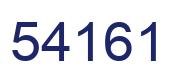 Number 54161 blue image