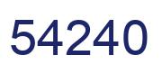 Number 54240 blue image