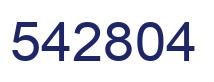 Number 542804 blue image