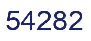 Number 54282 blue image