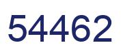 Number 54462 blue image