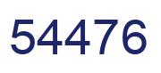 Number 54476 blue image