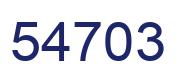 Number 54703 blue image