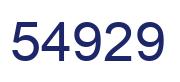 Number 54929 blue image