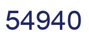 Number 54940 blue image