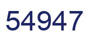 Number 54947 blue image