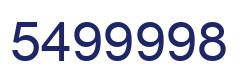 Number 5499998 blue image