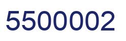 Number 5500002 blue image