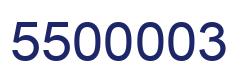 Number 5500003 blue image