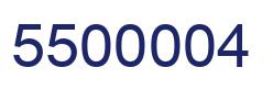 Number 5500004 blue image