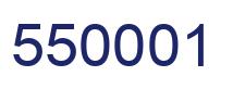 Number 550001 blue image