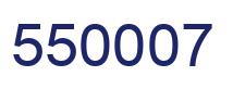 Number 550007 blue image