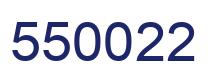 Number 550022 blue image